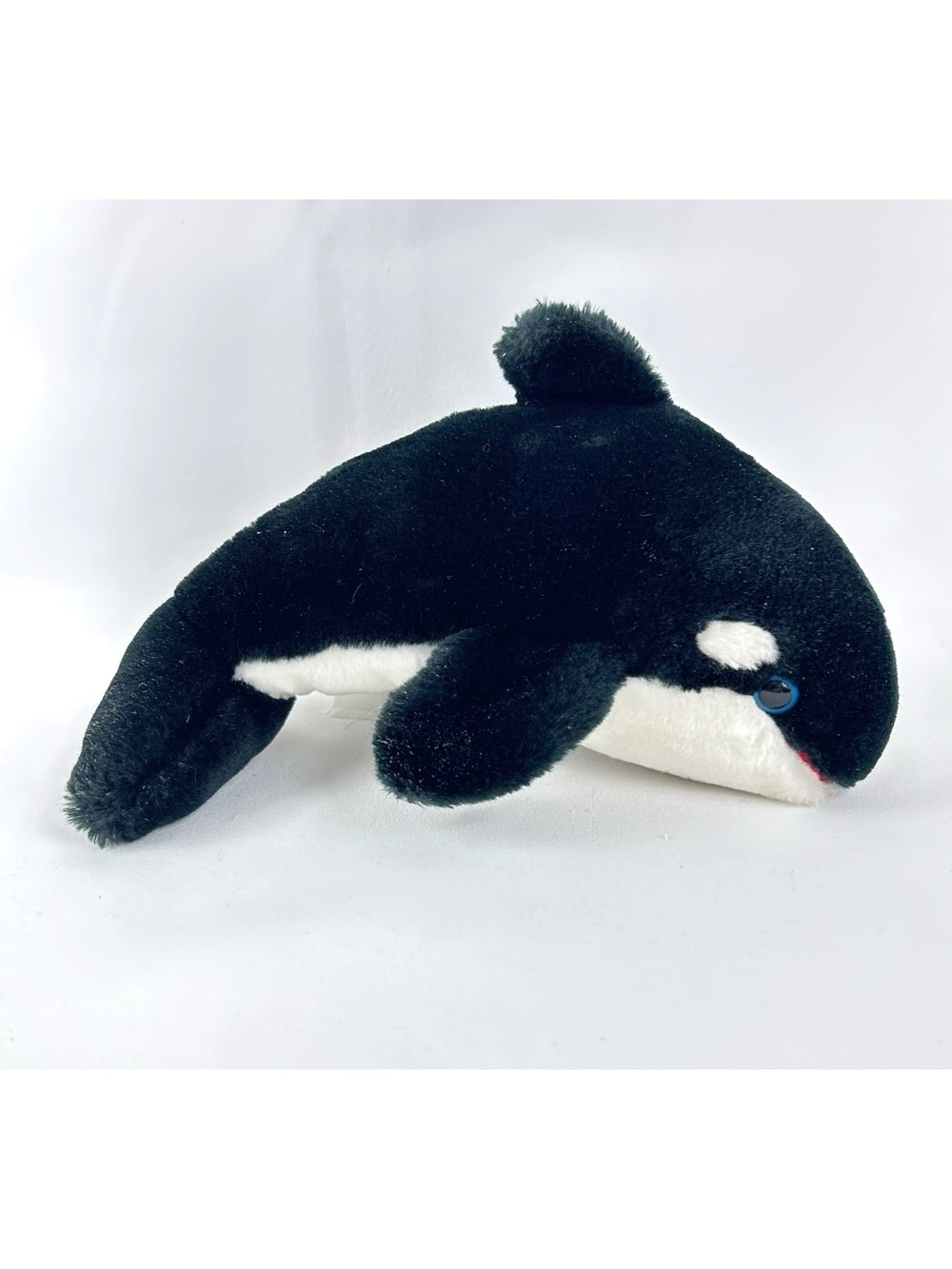 Vintage Dakin Plush Killer Whale Small Orca 1974 Stuffed Animal Plush 10" Tags